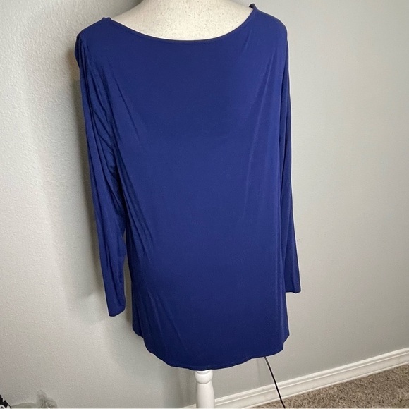 Soft Surroundings Long sleeve tee Shirt Small Tunic T-Shirt Jersey 28062 Blue XL - Picture 3 of 5